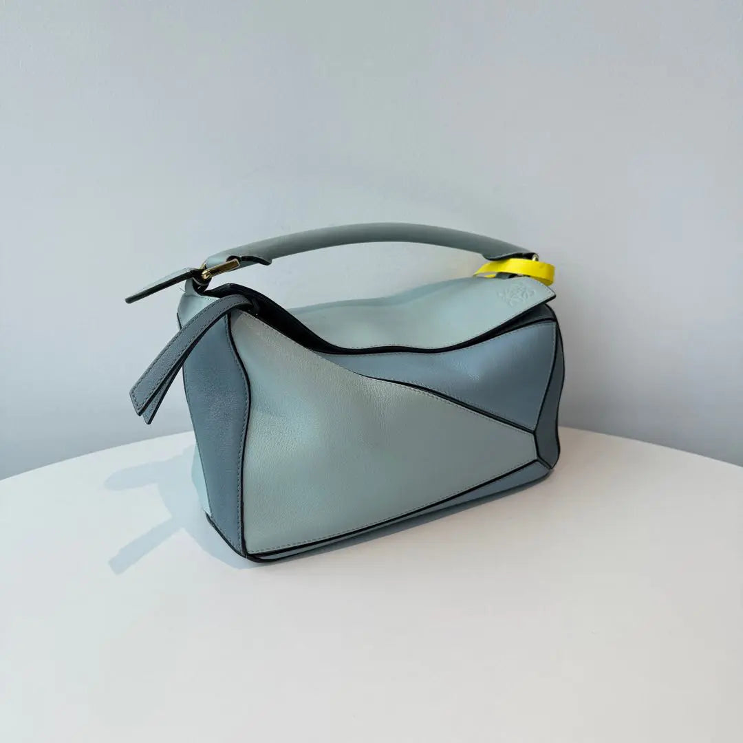 【#102】Pre-owned Loewe Puzzle Large Blue Calfskin Shoulder bag HZ2511010&&