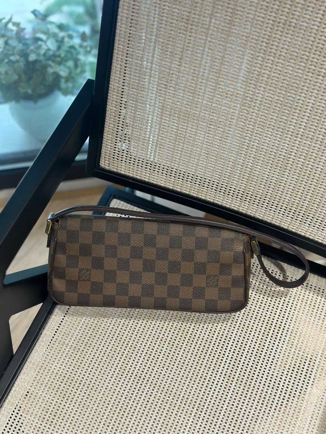 【#096】Pre-owned Louis Vuitton Pochette Florentine Damier Ebene Canvas BagHZ2507080&&