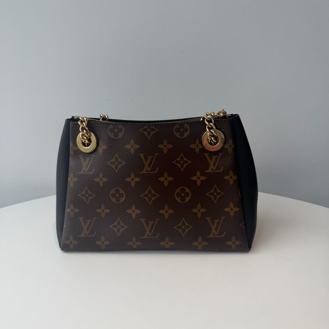 【#082】Pre-owned Louis Vuitton Surene BB Monogram Canvas Black Leather Chain BagHZ2510180&&