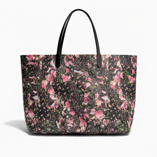 【#246】Pre-owned Givenchy 4G Large Tote Bag Floral Print Nylon