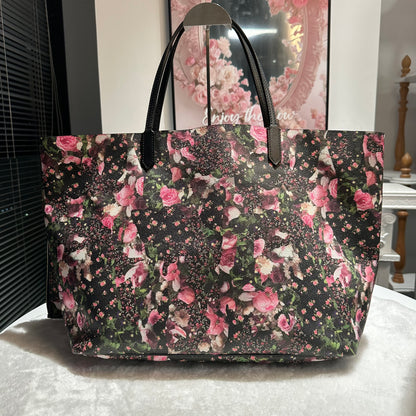 【#246】Pre-owned Givenchy 4G Large Tote Bag Floral Print Nylon