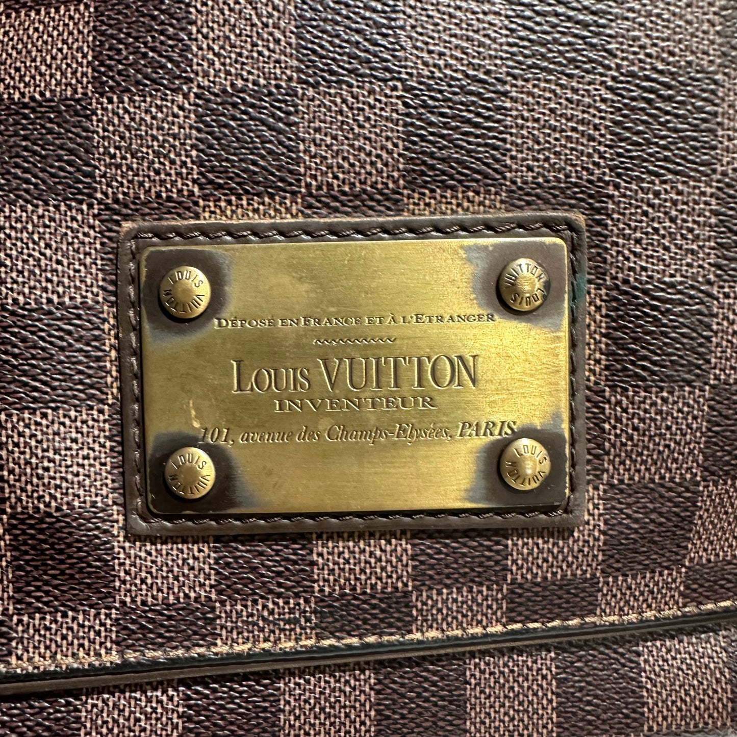 【#240】Pre-owned Louis Vuitton Brooklyn MM Bag Damier Ebene Canvas