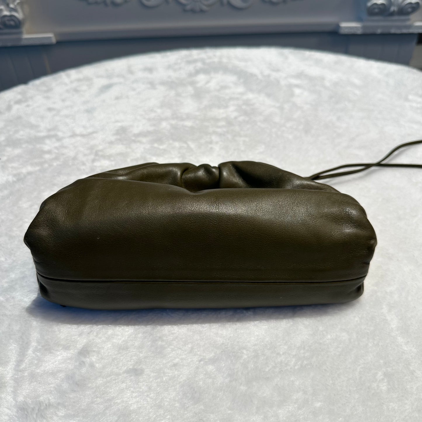 【#258】Pre-owned Bottega Veneta Mini Pouch Bag Olive Green Nappa Leather