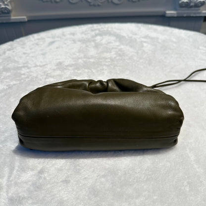 【#258】Pre-owned Bottega Veneta Mini Pouch Bag Olive Green Nappa Leather
