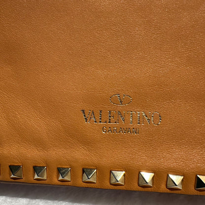 【#241】Pre-owned Valentino Garavani Rockstud Large Tote Bag Beige Grained Calfskin Leather