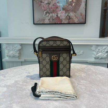 【#242】Pre-owned Gucci Ophidia Small Crossbody Bag GG Supreme Canvas