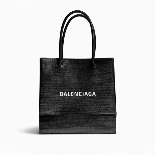 【#244】Pre-owned Balenciaga Hourglass Small Bag White Calfskin Leather with Silver-Tone Hardware