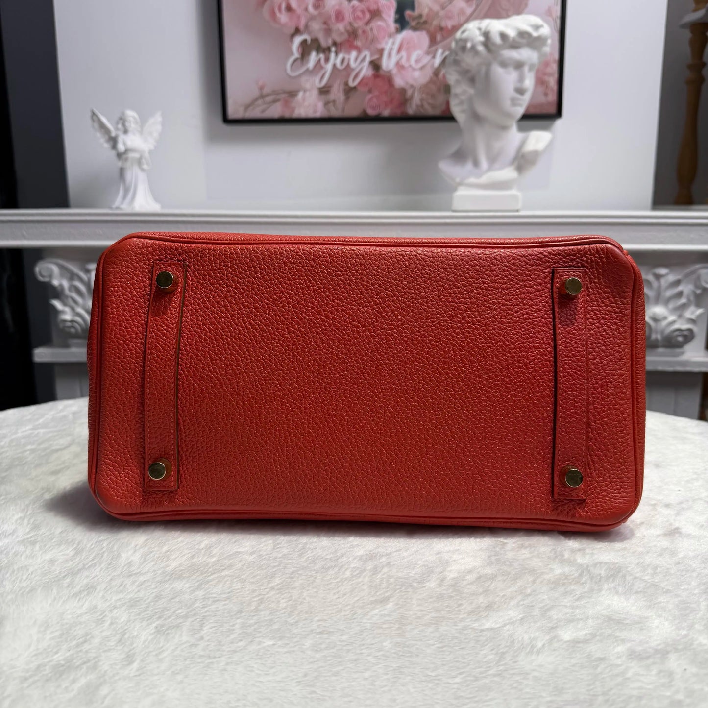 【#013】Pre-owned Hermès Birkin 30 Red(2R) Togo Leather R stamp Handbag HZ260202014