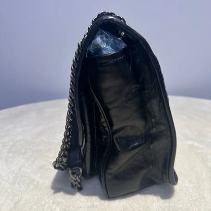 【#121】Pre-owned YSL Nikki Medium Black Oil Wax Leather Shoulder Bag HZ250728019
