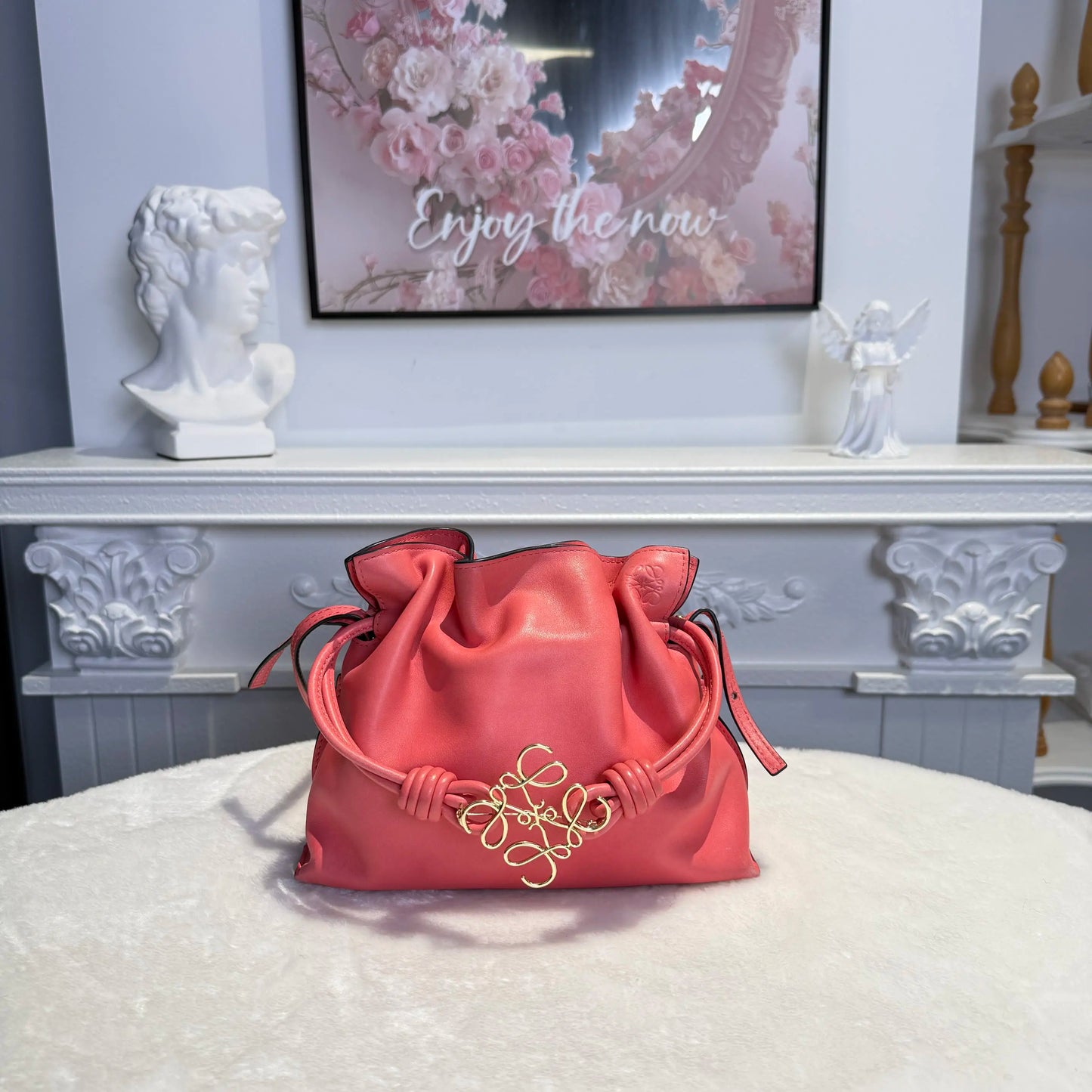 【#105】Pre-owned Loewe Flamenco Small Pink Calfskin Handbag HZ251225020