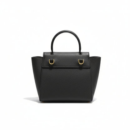 【#216】Pre-owned Celine Mini Belt Bag Dark Grey Grained Calfskin Leather