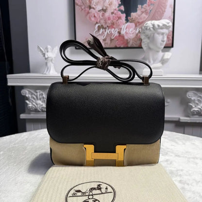 【#014】Pre-owned Hermès Constance 24 Black Epsom Leather C Stamp Handbag HZ260202018