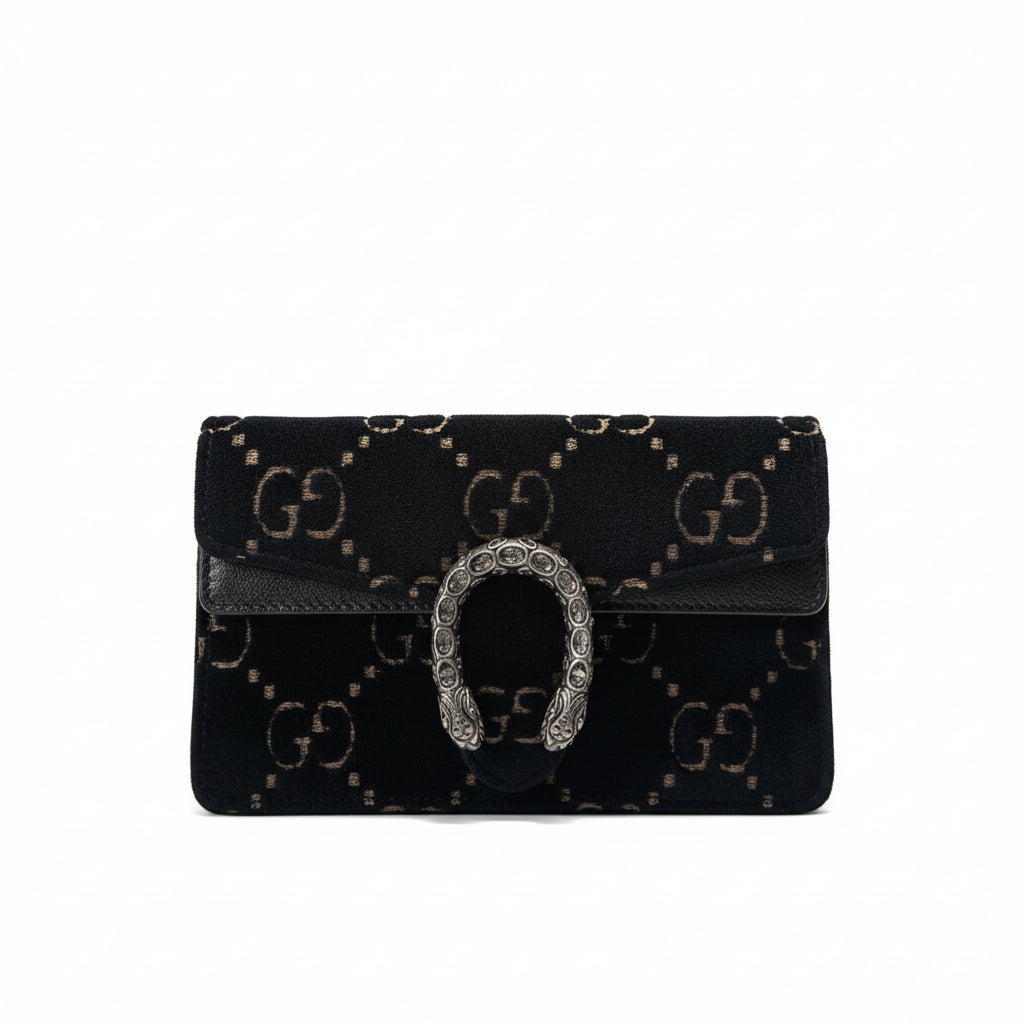 【#177】Pre-owned Gucci Dionysus Small Deep Blue Velvet Cross body bag HZ2602280&&