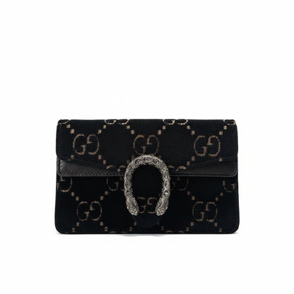 【#177】Pre-owned Gucci Dionysus Small Deep Blue Velvet Cross body bag HZ2602280&&