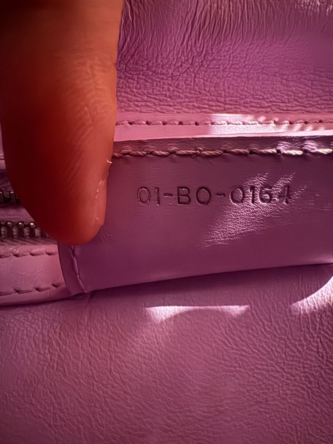 【#148】Pre-owned Dior Lady Dior Medium Pink Envelope Motif Calfskin Leather  Shoulder Bag HZ251203014