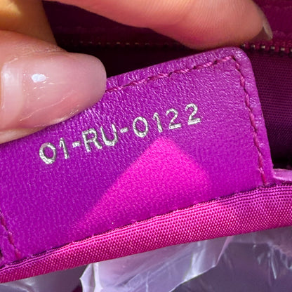 【#138】Pre-owned Dior Soft Small Deep Pink Lambskin Gold Hardware Shoulder Bag HZ260131012