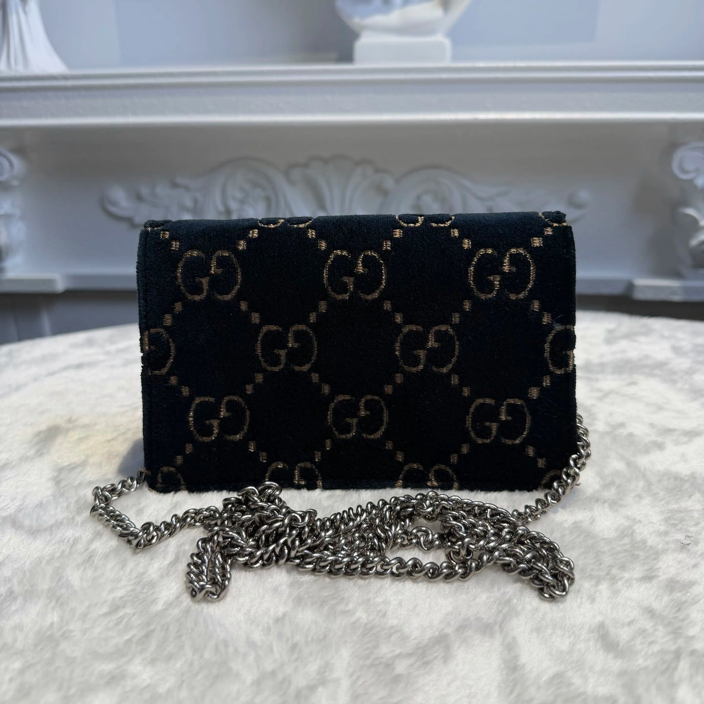 【#177】Pre-owned Gucci Dionysus Small Deep Blue Velvet Cross body bag HZ2602280&&
