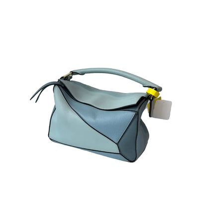 【#102】Pre-owned Loewe Puzzle Large Blue Calfskin Shoulder bag HZ2511010&&