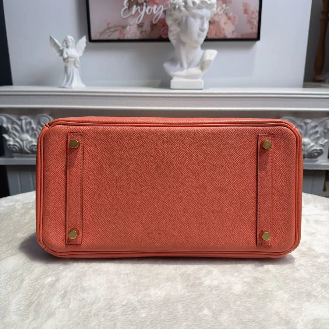 【#015】Pre-owned Hermès Birkin 30 Crevette Epsom Leather R stamp Handbag HZ260209014