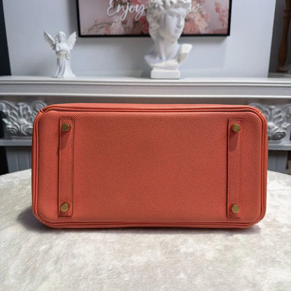 【#015】Pre-owned Hermès Birkin 30 Crevette Epsom Leather R stamp Handbag HZ260209014
