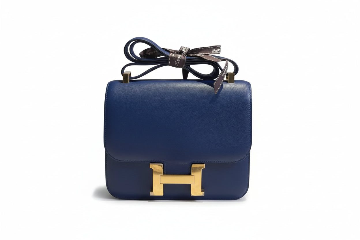 【#011】Pre-owned Hermès Constance 24 Deep Blue Epsom Leather X Stamp Handbag HZ260110016