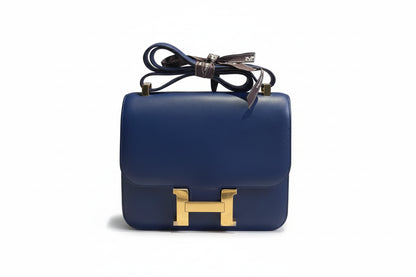 【#011】Pre-owned Hermès Constance 24 Deep Blue Epsom Leather X Stamp Handbag HZ260110016