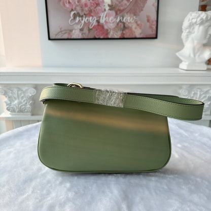 【#176】Pre-owned GUCCI Blondie Small 28cm Light Green Calfskin Leather Shoulder Bag