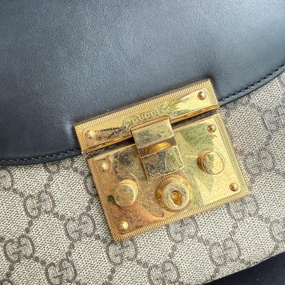【#200】Pre-owned GUCCI Tote Bag 50cm Ebony and Black Coated Canvas Tote Bag