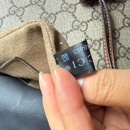 【#200】Pre-owned GUCCI Tote Bag 50cm Ebony and Black Coated Canvas Tote Bag