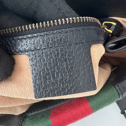 【#201】Pre-owned GUCCI TOTEGG Medium 30.5cm Black Calfskin Leather Shoulder Bag