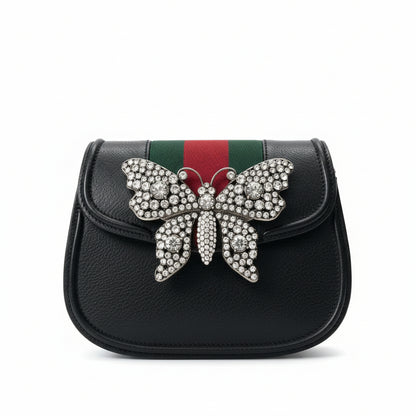 【#202】Pre-owned GUCCI TOTEGG Small 20cm Black Calfskin Leather Shoulder Bag