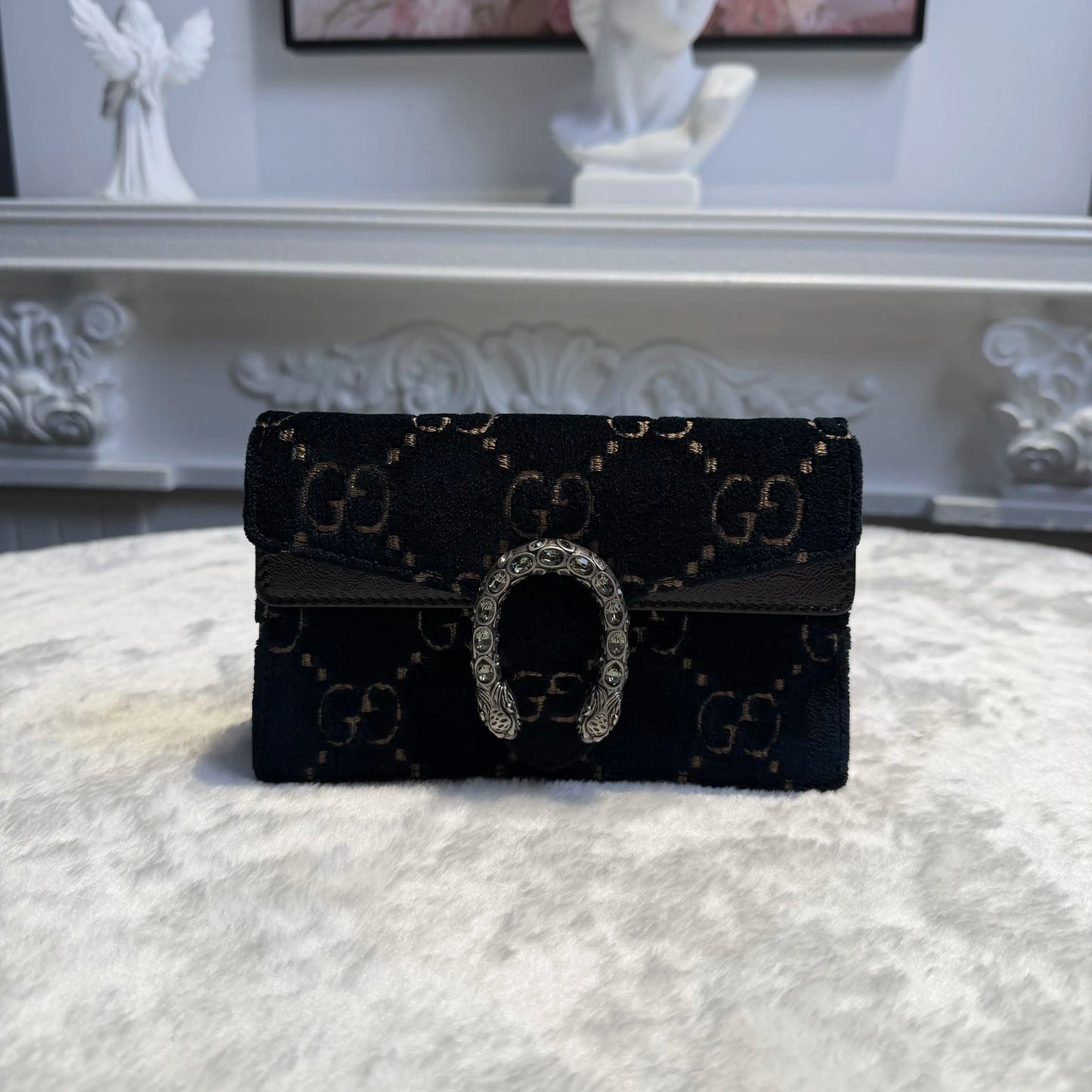 【#177】Pre-owned Gucci Dionysus Small Deep Blue Velvet Cross body bag HZ2602280&&
