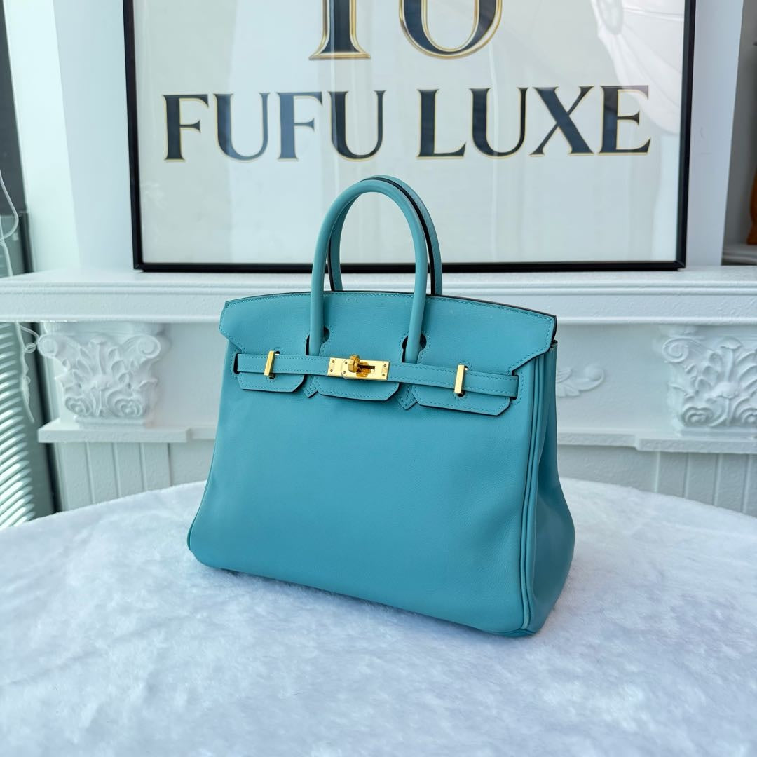 【#207】Pre-owned Hermès Birkin 30 Bag Bleu Atoll Swift Leather