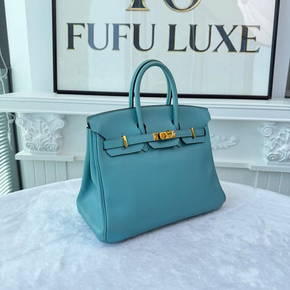 【#207】Pre-owned Hermès Birkin 30 Bag Bleu Atoll Swift Leather