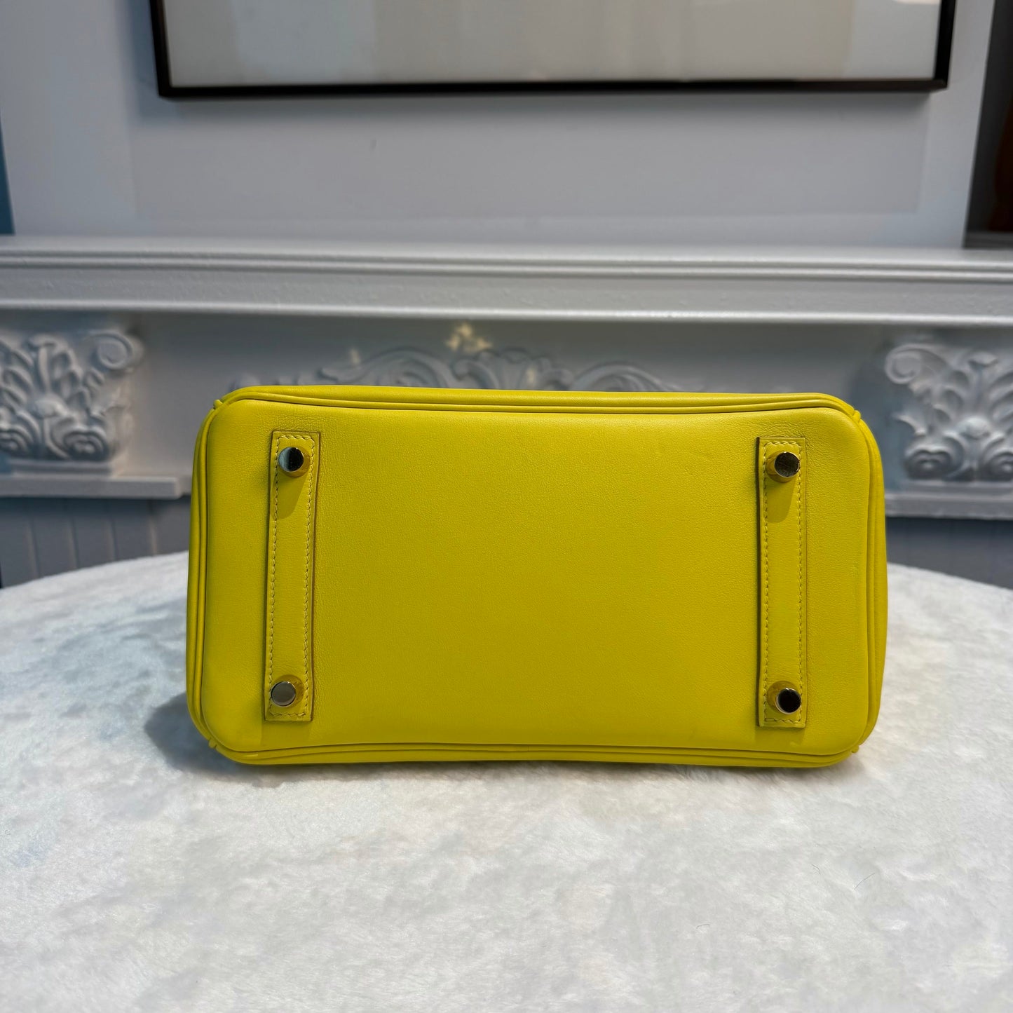 【#292】Pre-owned Hermès Birkin 25 Bag Swift Leather in Lime Yellow with Gold-Tone Hardware