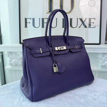 【#208】Pre-owned Hermès Birkin 35 Bag Ultraviolet Togo Leather