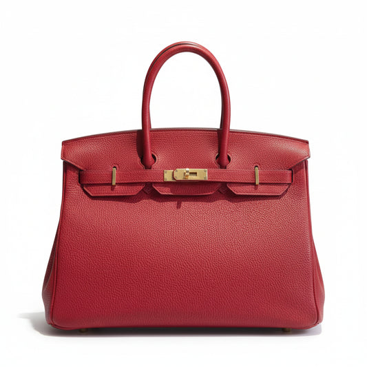 【#206】Pre-owned Hermès Birkin 35 Bag Rouge Garance Togo Leather HZ260110011
