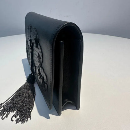 【#125】Pre-owned YSL Kate Small Black Calfskin Crossbody Bag HZ2511010&&