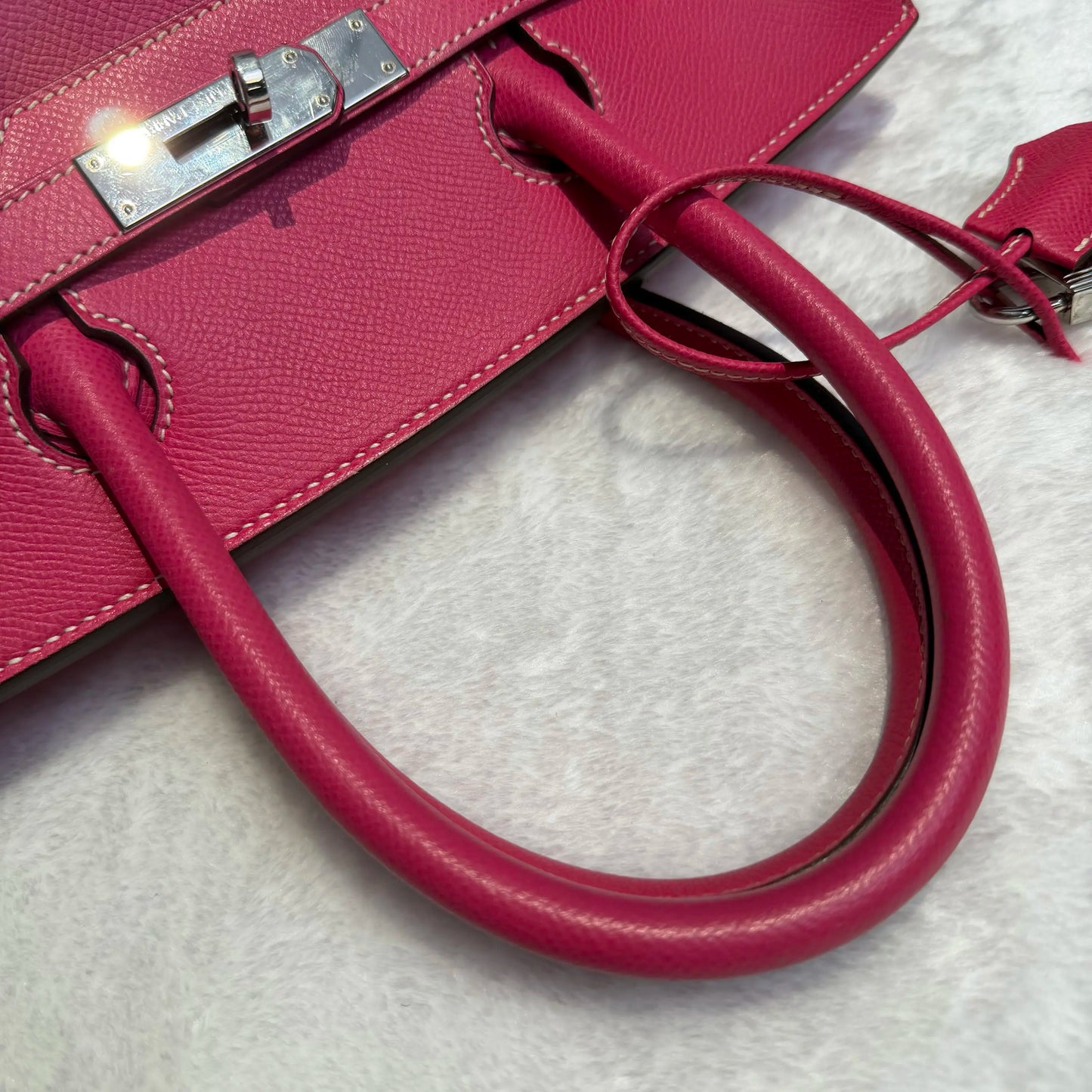 【#016】Pre-owned Hermès Birkin 30 Rose Epsom Leather Handbag HZ260210011