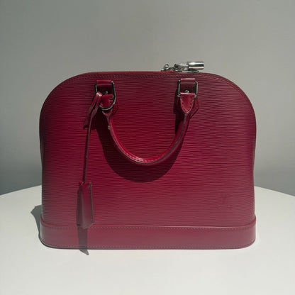 【#085】Pre-owned Louis Vuitton Alma PM Fuchsia Epi Leather Bag