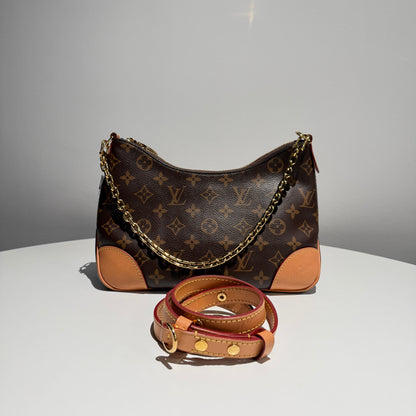 【#074】Pre-owned Louis Vuitton Boulogne Monogram Canvas Natural Leather Hobo BagHZ251103