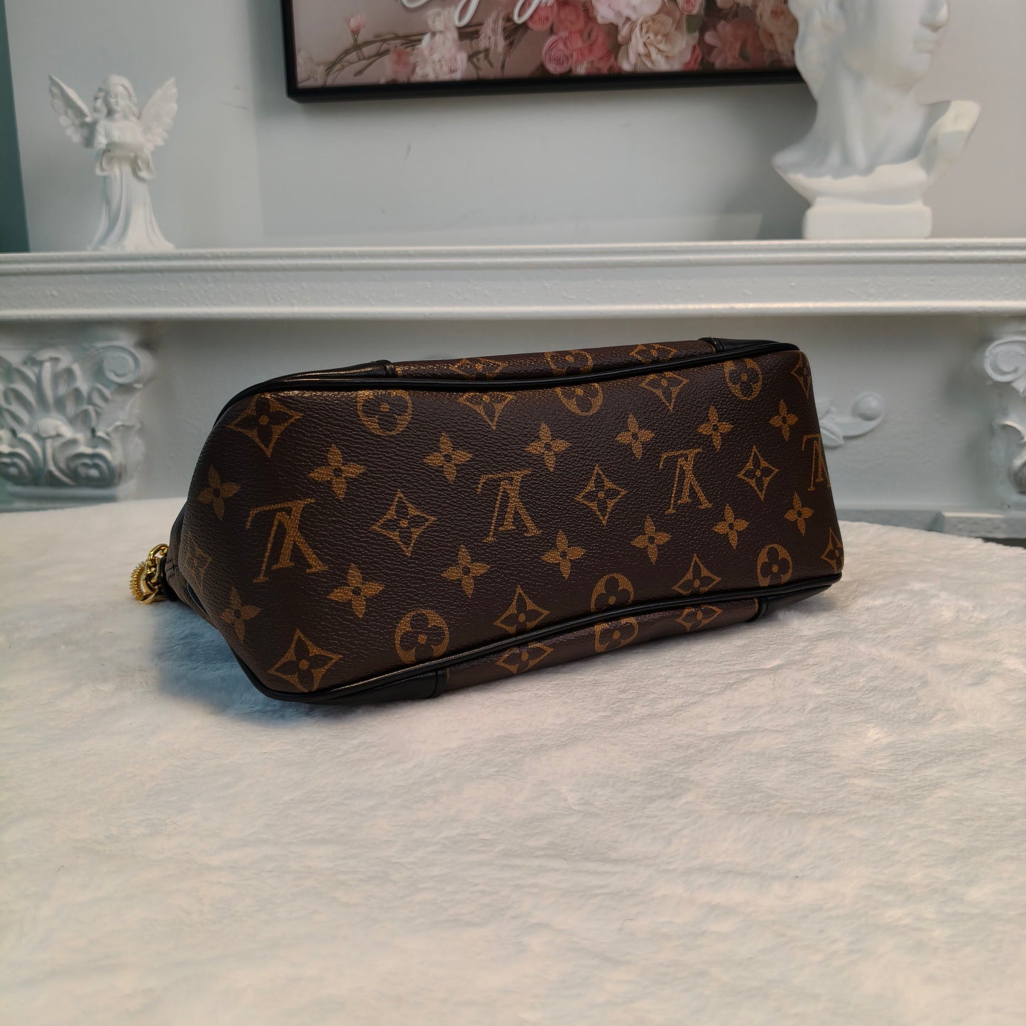 【#063】Pre-owned Louis Vuitton Boulogne Monogram Canvas Black Leather Hobo Bag