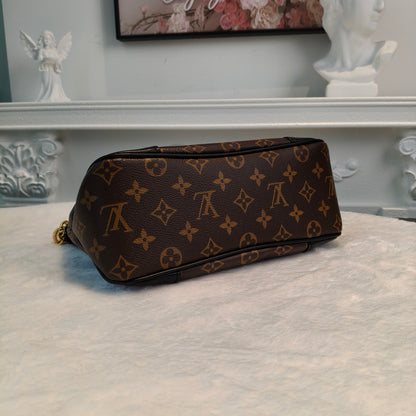 【#063】Pre-owned Louis Vuitton Boulogne Monogram Canvas Black Leather Hobo Bag