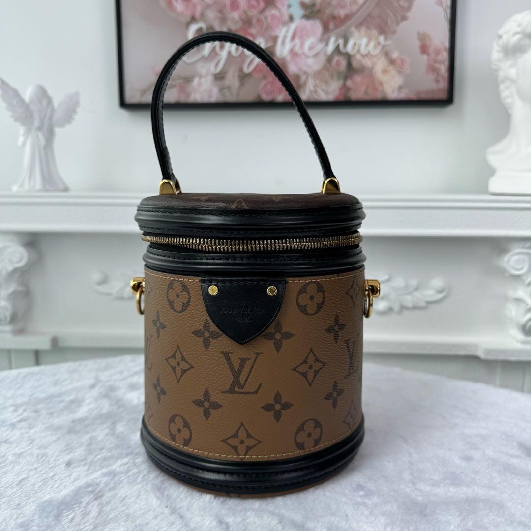 【#044】Pre-owned Louis Vuitton Cannes Monogram Canvas Black Calfskin Leather Vanity BagHZ2603060&&。2