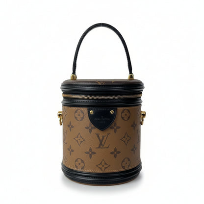 【#044】Pre-owned Louis Vuitton Cannes Monogram Canvas Black Calfskin Leather Vanity BagHZ2603060&&。2