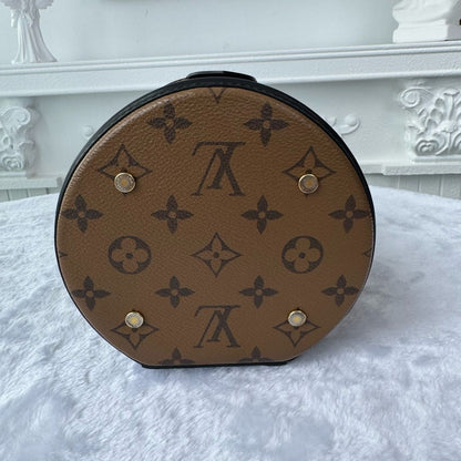【#044】Pre-owned Louis Vuitton Cannes Monogram Canvas Black Calfskin Leather Vanity BagHZ2603060&&。2