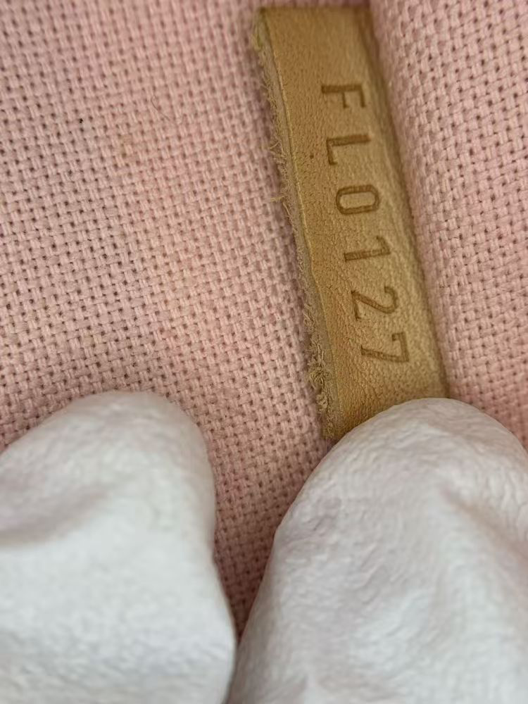 【#049】Pre-owned Louis Vuitton Croisette Damier Azur Canvas Natural Calfskin Leather Top Handle BagHZ2603040&&