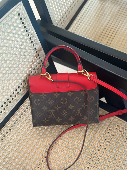 【#097】Pre-owned Louis Vuitton Locky BB Monogram Canvas Red Leather BagHZ2507060&&