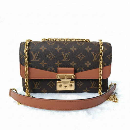 【#040】Pre-owned Louis Vuitton Marceau Monogram Canvas Caramel Calfskin Leather Shoulder BagHZ2603060&&