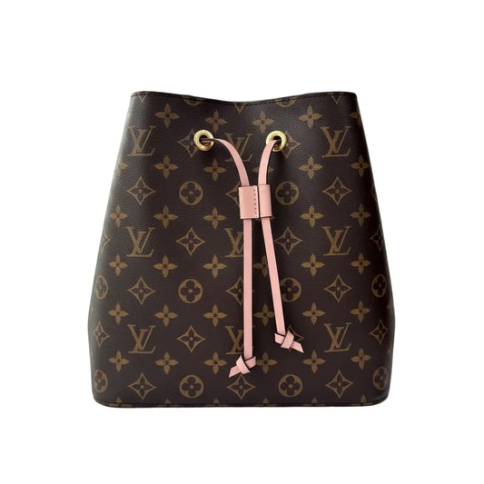 #042】Pre-owned Louis Vuitton Néonoé MM Monogram Canvas Rose Poudre Leather Bucket Bag